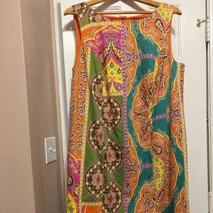 Beautiful Lined Peter Nygard Sz 16 Multi Dress